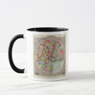 Map Around The City Of New York Mug