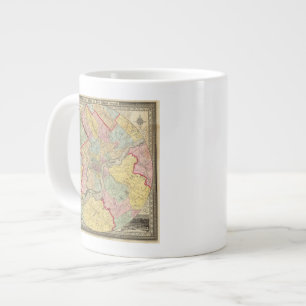 Map Around The City Of Philadelphia Large Coffee Mug