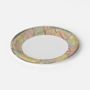 Map Around The City Of Philadelphia Paper Plate