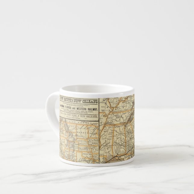 Map Atlantic Coast Line Espresso Cup (Front Left)