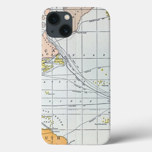 MAP: ATLANTIC VOYAGES Case-Mate iPhone CASE (Back)
