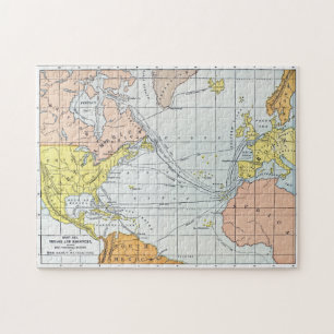 MAP: ATLANTIC VOYAGES JIGSAW PUZZLE