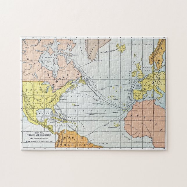 MAP: ATLANTIC VOYAGES JIGSAW PUZZLE (Horizontal)