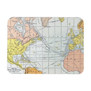MAP: ATLANTIC VOYAGES MAGNET