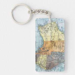 MAP: AUSTRALIA, c1890 Key Ring
