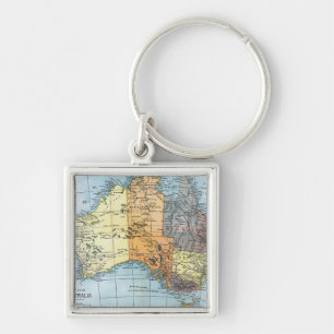 MAP: AUSTRALIA, c1890 Key Ring