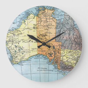 MAP: AUSTRALIA, c1890 Large Clock