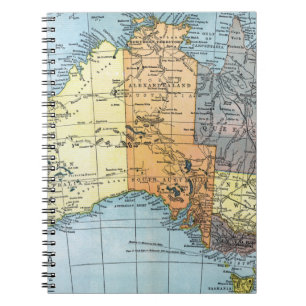 MAP: AUSTRALIA, c1890 Notebook