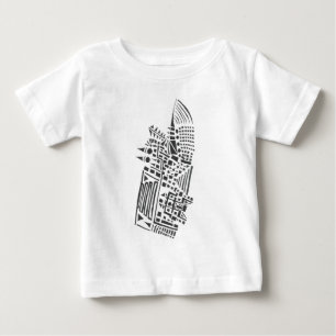 Map Black White Abstract Tribal Tattoo Art Baby T-Shirt