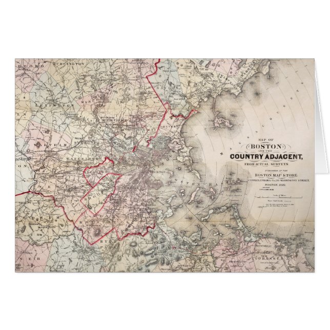 Map: Boston, 1883 (Front Horizontal)