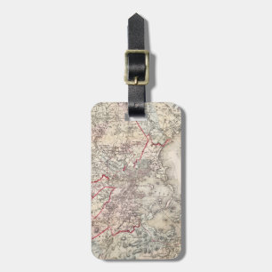 Map: Boston, 1883 Luggage Tag
