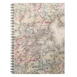 Map: Boston, 1883 Notebook