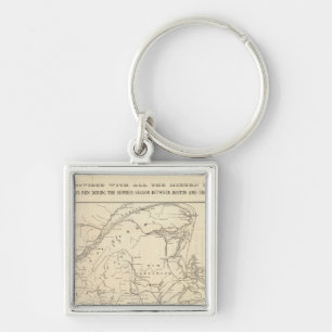 Map Boston and Maine Railroad Key Ring
