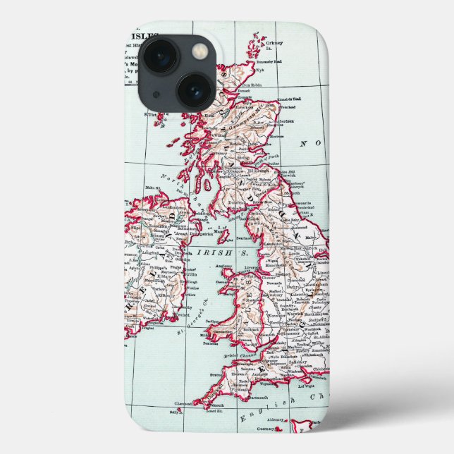 MAP: BRITISH ISLES, c1890 Case-Mate iPhone Case (Back)