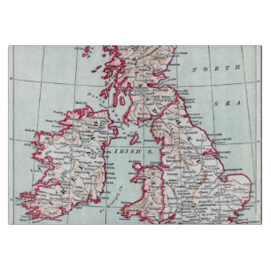 MAP: BRITISH ISLES, c1890 Cutting Board