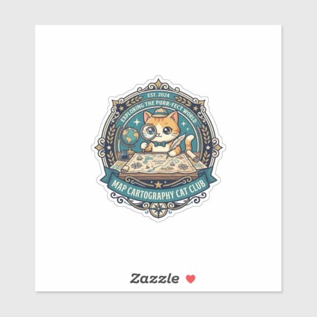 Map Cartography Cat Funny Cat Lover Design - Map C (Sheet)