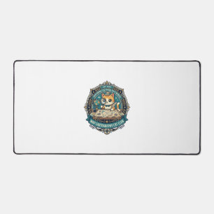 Map Cartography Cat Funny Cat Lover Design - Map C Desk Mat