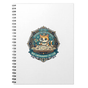 Map Cartography Cat Funny Cat Lover Design - Map C Notebook