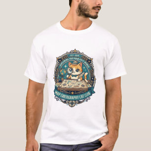 Map Cartography Cat Funny Cat Lover Design - Map C T-Shirt