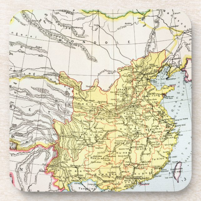 MAP: CHINA, 1910 COASTER (Front)