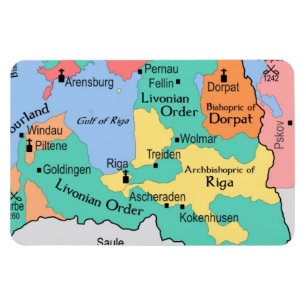 Map circa 1260 magnet