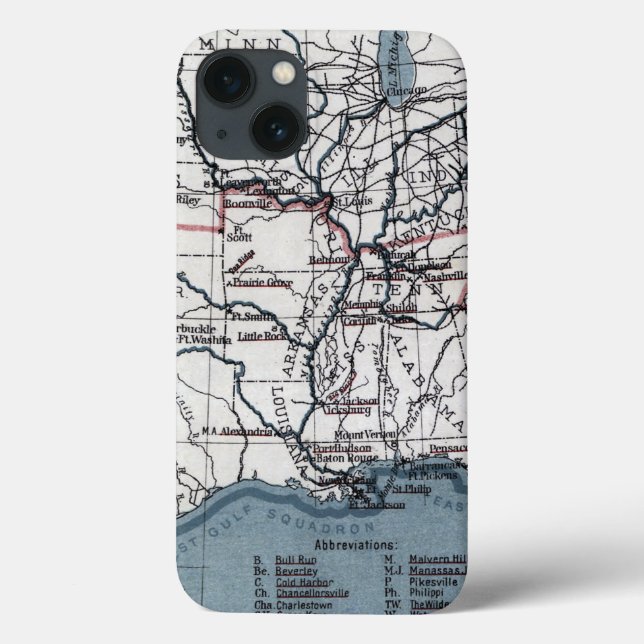 MAP: CIVIL WAR, 1861 Case-Mate iPhone CASE (Back)