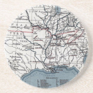 MAP: CIVIL WAR, 1861 COASTER