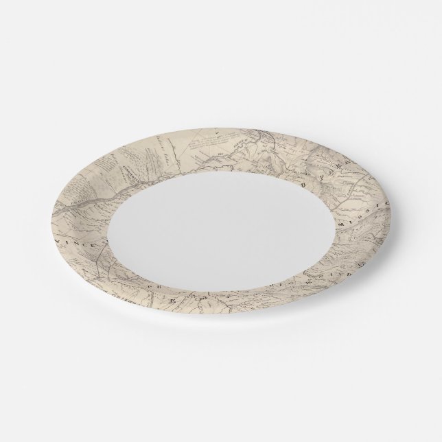 Map, Corrientes Prov, Terr Mission Paper Plate (Angled)
