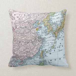 MAP: EAST ASIA, 1907 CUSHION