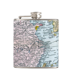 MAP: EAST ASIA, 1907 HIP FLASK
