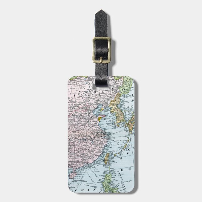 MAP: EAST ASIA, 1907 LUGGAGE TAG (Front Vertical)
