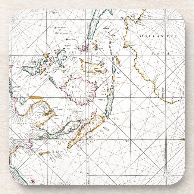 MAP: EAST INDIES, 1670 COASTER (Front)