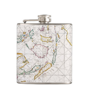 MAP: EAST INDIES, 1670 HIP FLASK