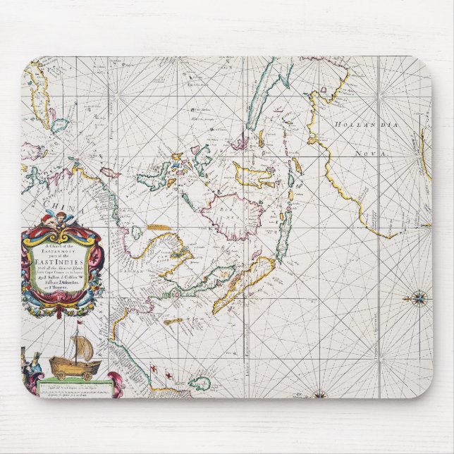 MAP: EAST INDIES, 1670 MOUSE PAD (Front)
