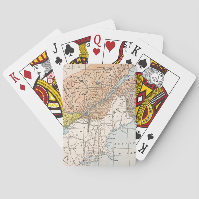 MAP: EASTERN CANADA PLAYING CARDS (Back)