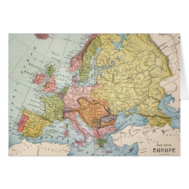 MAP: EUROPE, 1885 (Front Horizontal)