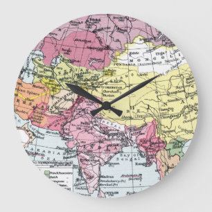MAP: EUROPE IN ASIA LARGE CLOCK