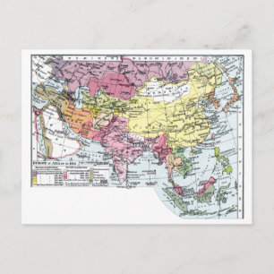 MAP: EUROPE IN ASIA POSTCARD