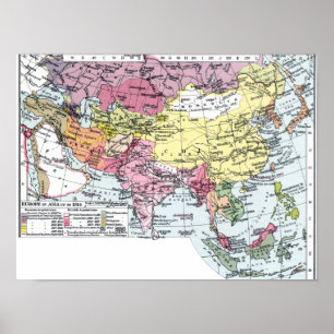 MAP: EUROPE IN ASIA POSTER