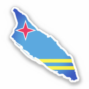 Map flag of Aruba