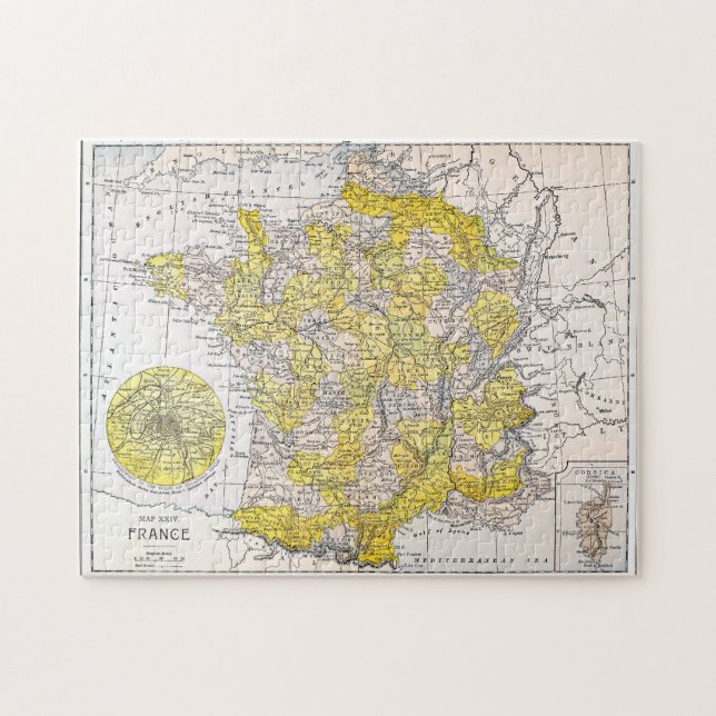 MAP: FRANCE JIGSAW PUZZLE (Horizontal)