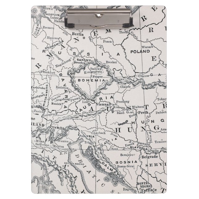 MAP: GERMANY AND AUSTRIA CLIPBOARD (Front)