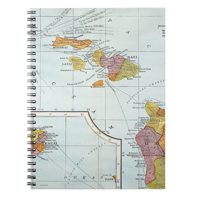 Map: Hawaii, 1905 Notebook (Front)