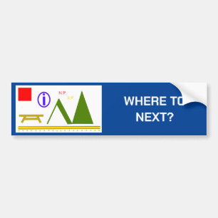 Map Icons, Road Trip Bumper Sticker