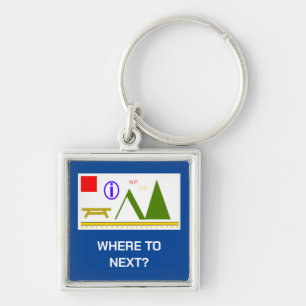 Map Icons, Road Trip Key Chain