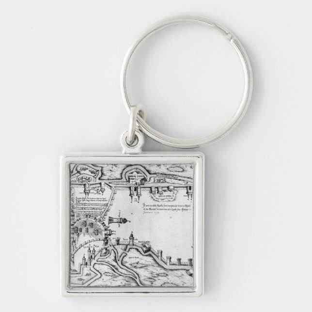 Map illustrating La Rochelle occupied Key Ring (Front)