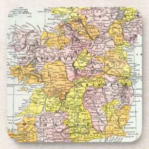 MAP: IRELAND, c1890 Coaster