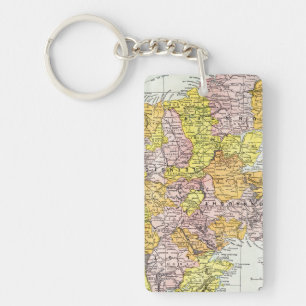 MAP: IRELAND, c1890 Key Ring