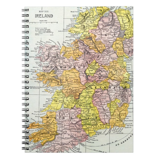 MAP: IRELAND, c1890 Notebook (Front)
