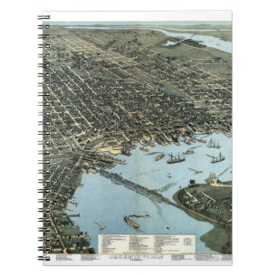 map Jacksonville, Florida. Notebook